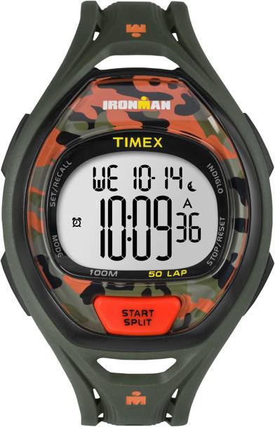 Timex Ironman. Con due timer a intervalli con contatore delle ripetizioni, impermeabile fino a 100 metri.
